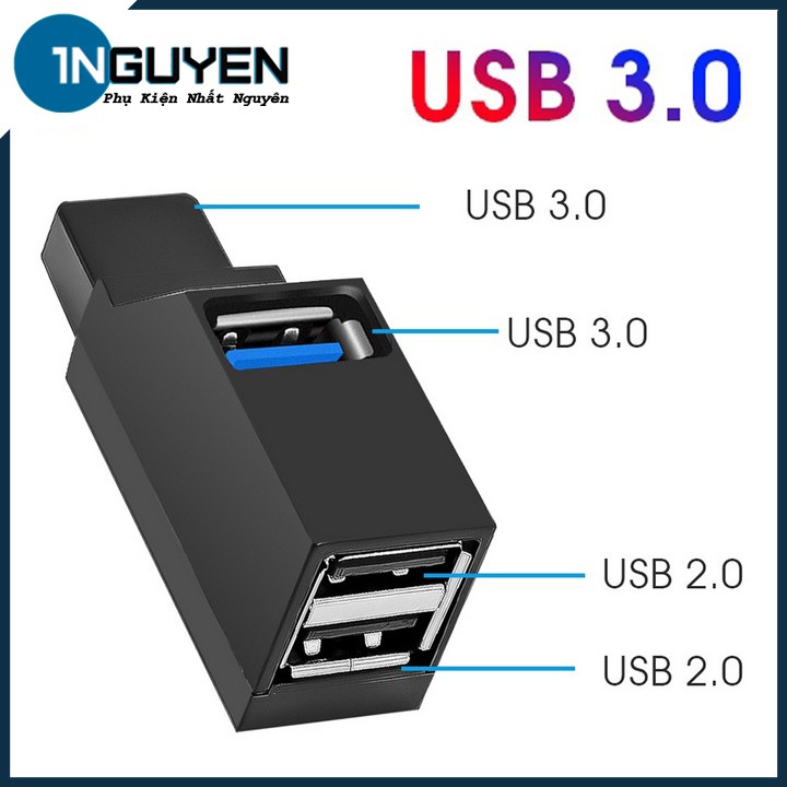 Hub USB 3.0 bộ chia cổng USB 3 cổng tốc độ cao, mini, tiện dụng