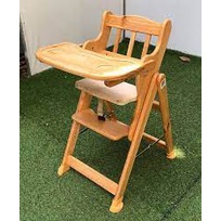 Ghế gỗ ăn dặm ăn bột cho bé Autoru 63 x 50 x 83 cm 4 độ cao