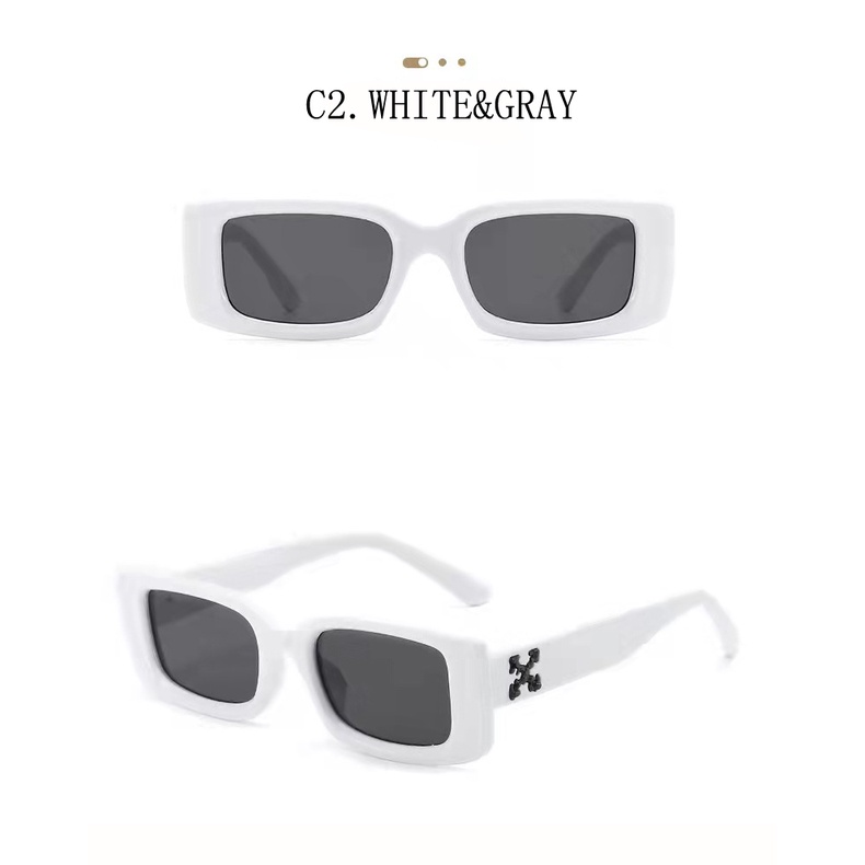 Kính Mát Gọng Vuông Nhỏ Hình Chữ X Phong Cách Punk Vintage Thời Trang Unisex