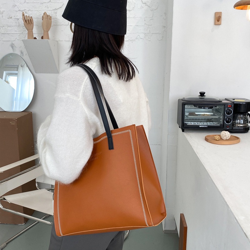 Túi đeo vai IELGY sức chứa lớn họa tiết chữ dập nổi phong cách Hàn Quốc cổ điển cho nữ