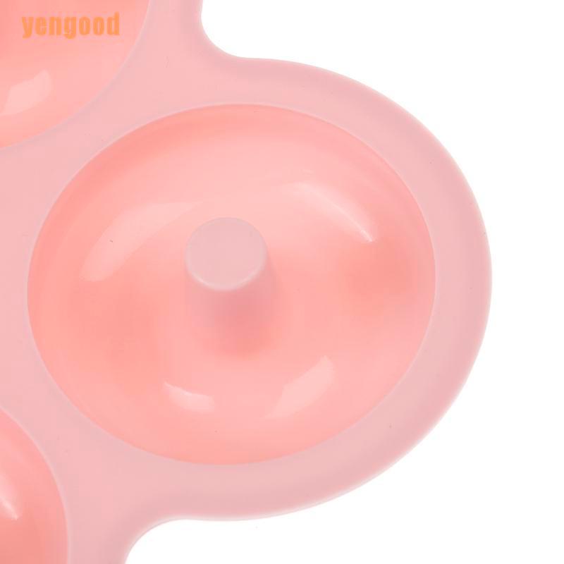 Bộ 4 Khuôn Silicone Làm Bánh Donut Chống Dính Kèm 4 Khuôn