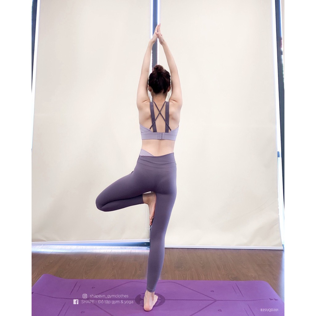 Áo bra yoga gym nữ đan dây lưng màu pastel [B351]