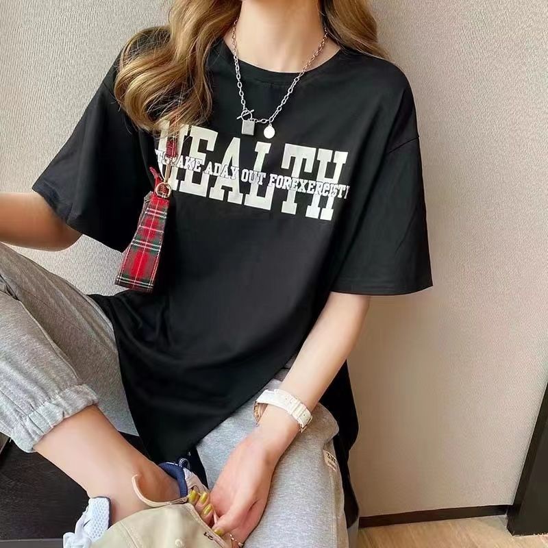 AMOI Áo Thun Tay Ngắn Dáng Rộng Plus Size Thời Trang Cho Nữ