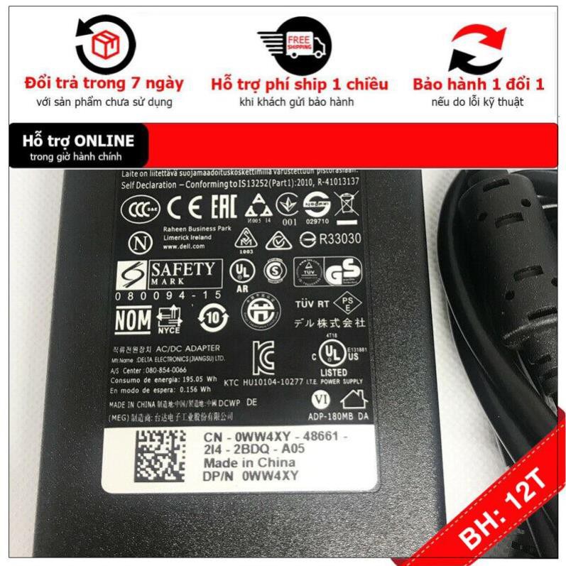 [BH12TH] . ⚡️[Sạc zin]Sạc Laptop Dell 19.5V 9.23A 180W Zin . có đèn báo ZIN