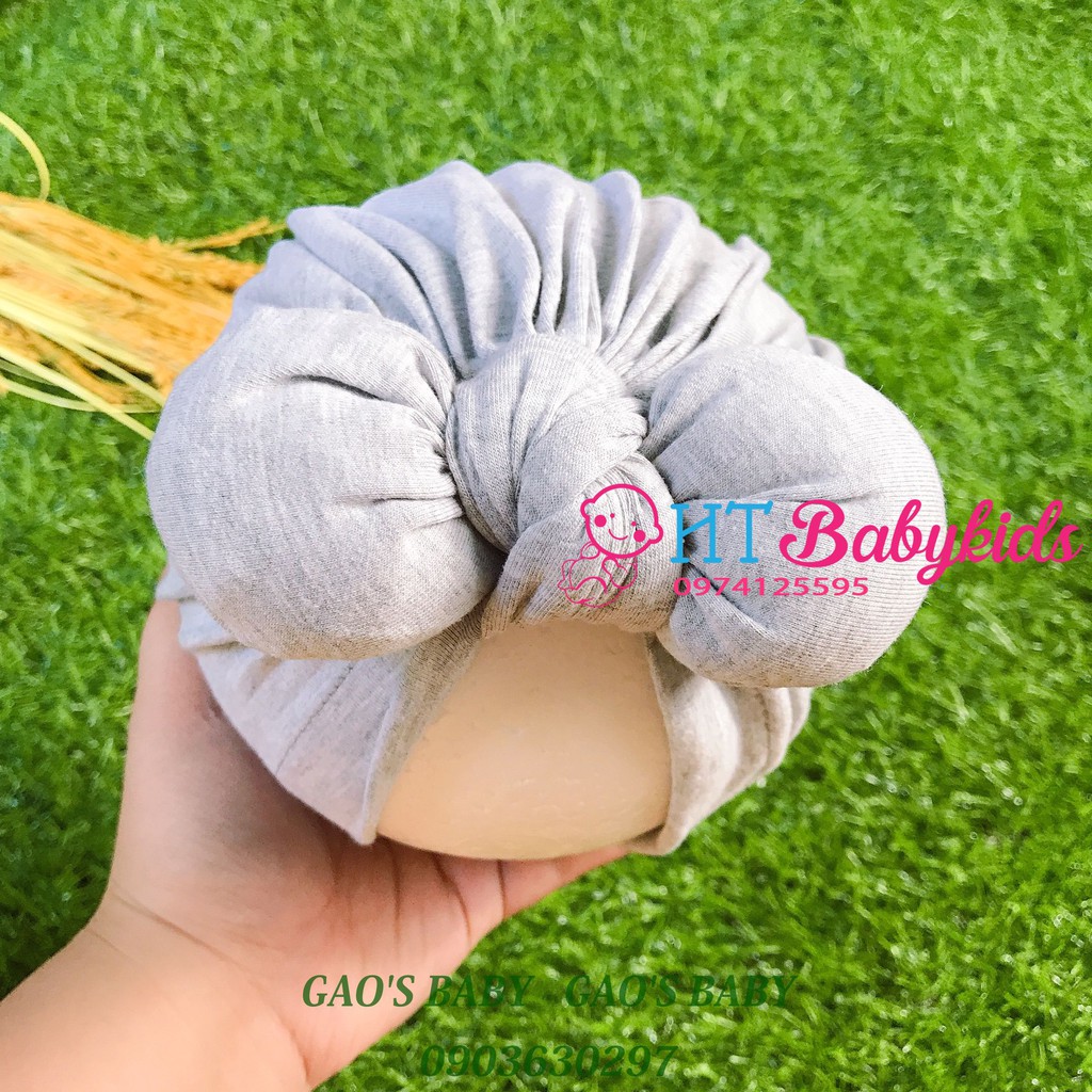 Nón Turban Cho Bé Kiểu Nơ Tròn Đáng Yêu