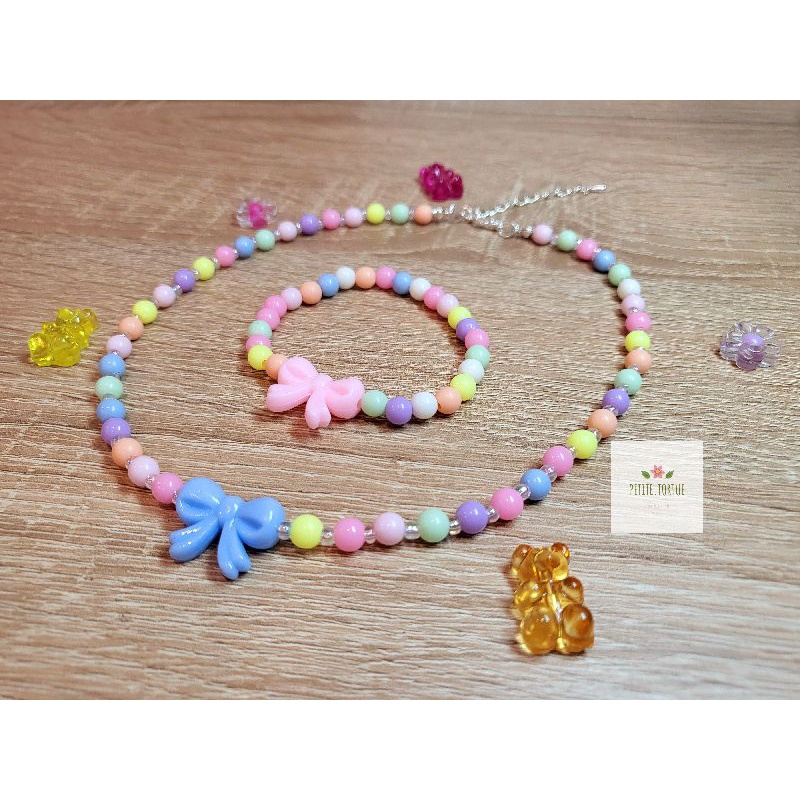Vòng cổ/tay nơ xinh mix màu pastel trẻ trung cho mùa hè sôi động