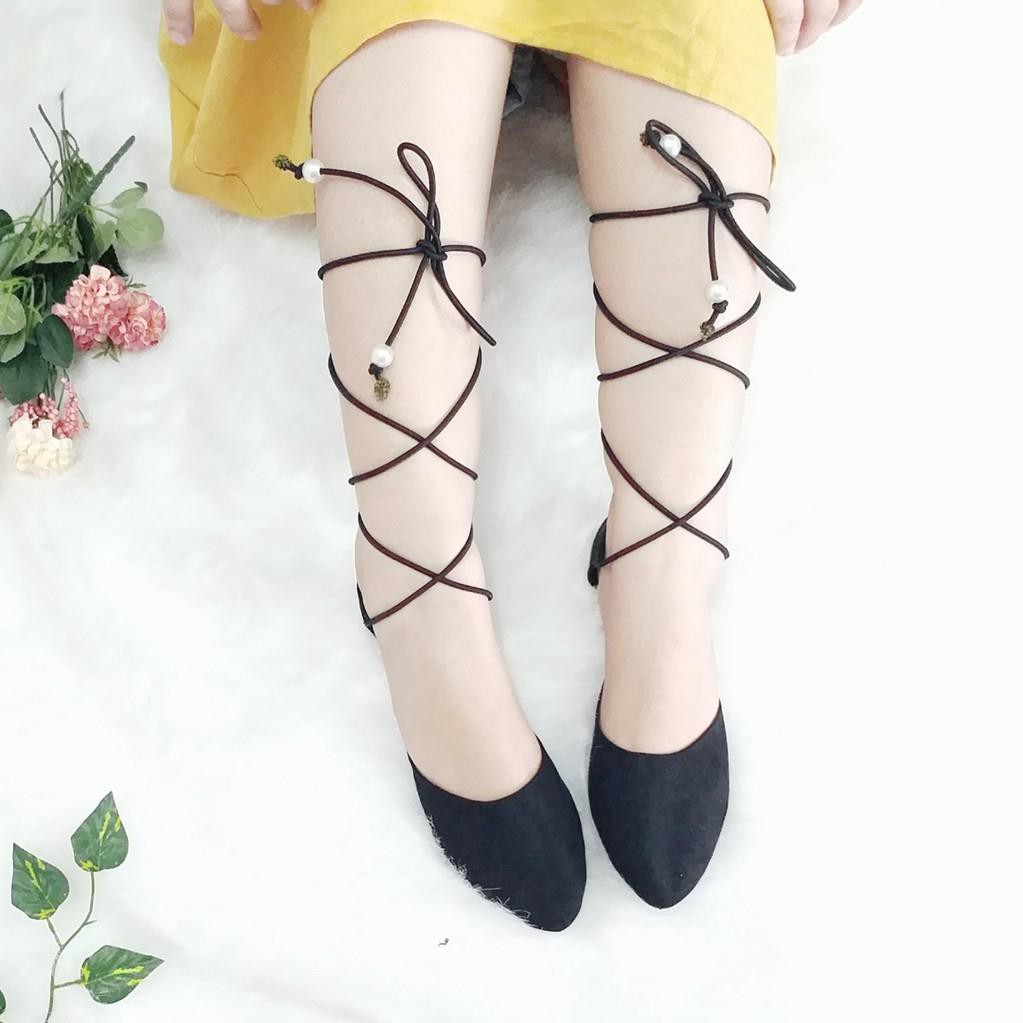 Giày sandal búp bê cột dây chiến binh