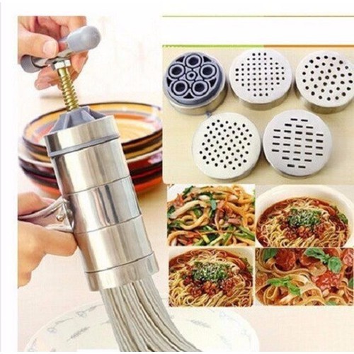 Dụng Cụ Làm Bún, Mỳ Tươi, Nui 5 Đầu Bằng Inox Đa Năng