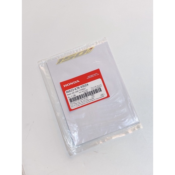 Tem decal mark chữ 150i, số 150i Honda Chính Hãng màu đen, màu trắng