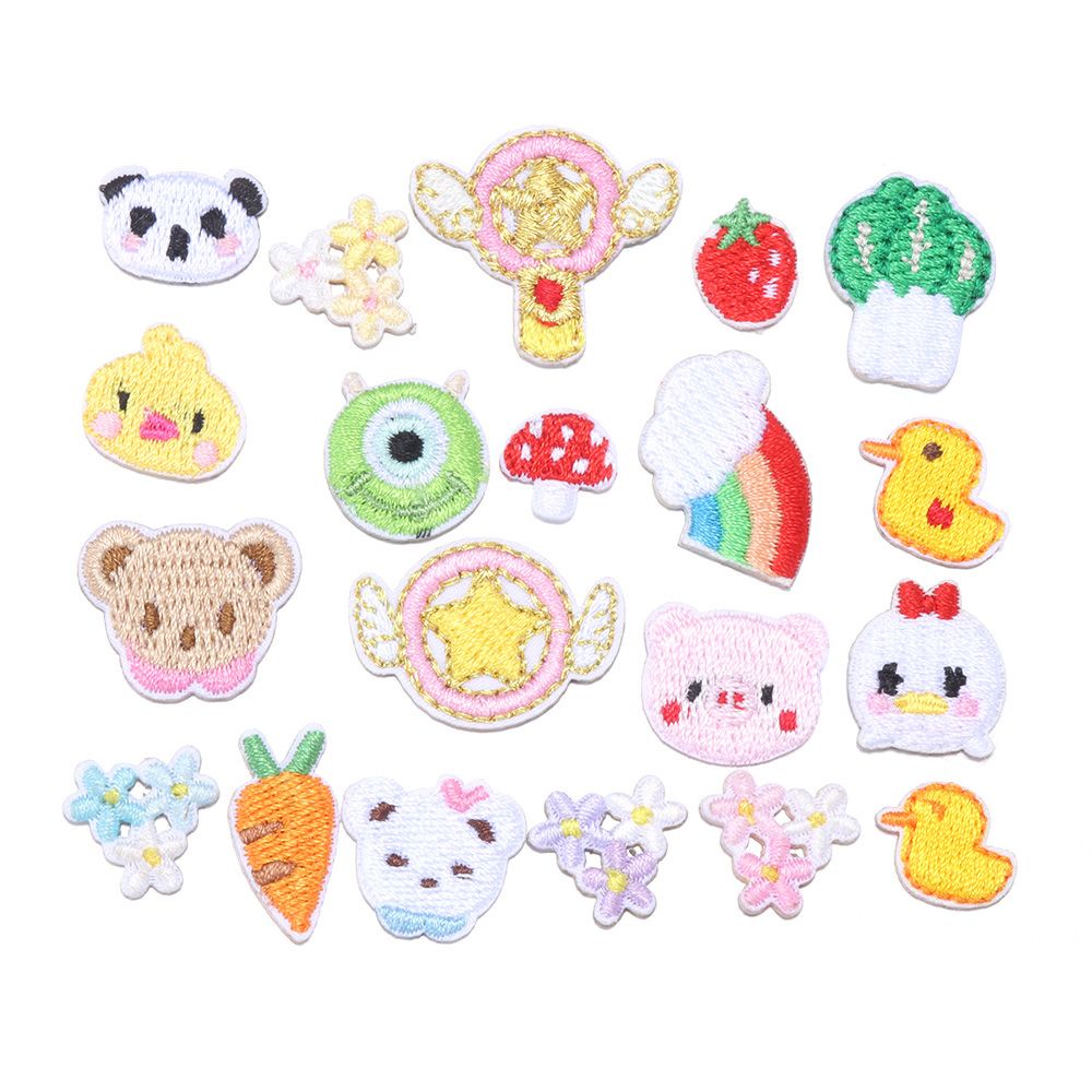 Miếng vá dán trang trí quần áo họa tiết hoạt hình xinh xắn có 21 kiểu