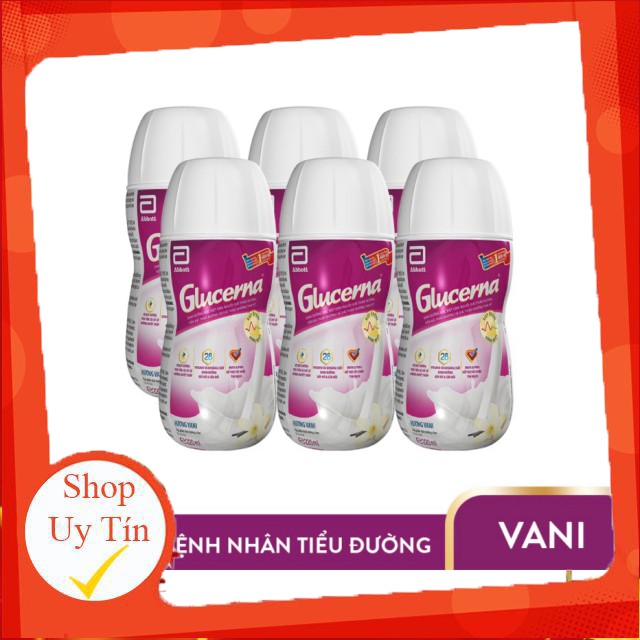 CAM KẾT CHÍNH HÃNG Lốc 6 chai sữa nước Glucerna 220ml/chai