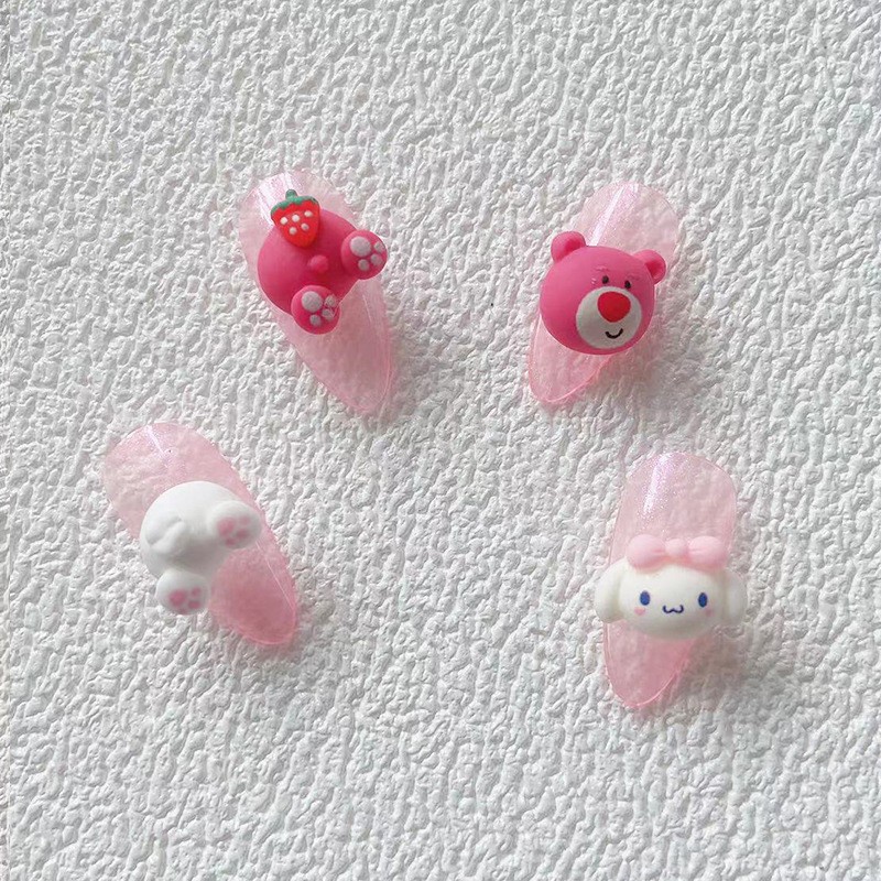 SANRIO Set 20 Phụ Kiện Trang Trí Móng Tay 3D Hình Động Vật Hoạt Hình Xinh Xắn