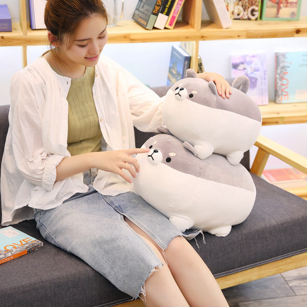 Dễ Thương Thú Nhồi Bông Hình Chó Shiba Đáng Yêu