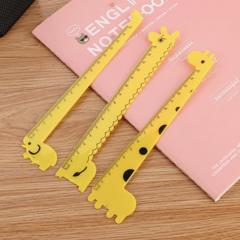 Thước Kẻ Động Vật Hươu/Voi Dễ Thương 15cm Bộ Thước Kẻ Hươu Voi