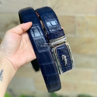 Thắt lưng nam da cá sấu bản 3,5cm - Cá Sấu Thảo Nguyên