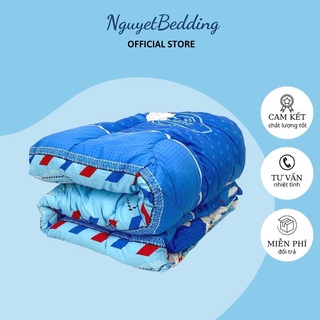 Combo 5 món chăn phao - Mền phao Cotton Poly - Siêu mềm mịn - Ga gối Nguyệt Bedding