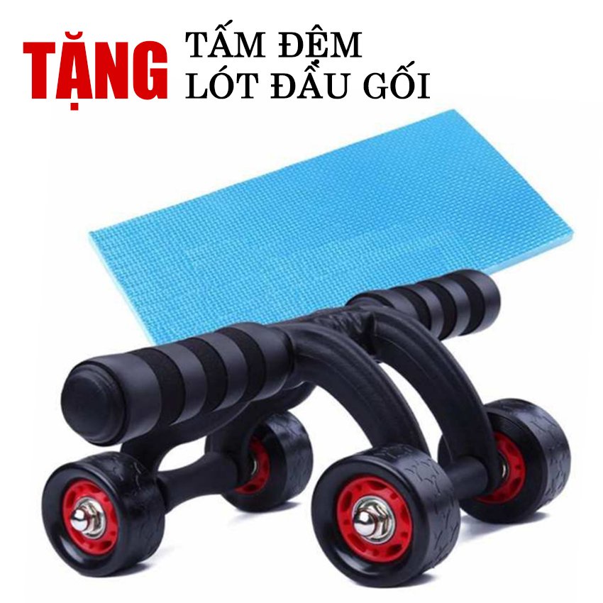 Con Lăn Tập Bụng 4 Bánh Folding Abdominal Wheel