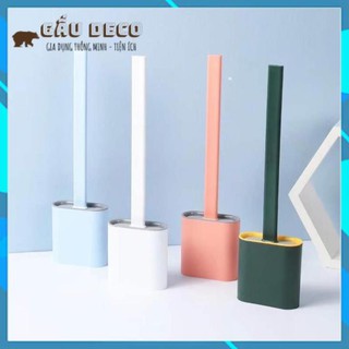 [👉FREESHIP] Cọ bồn cầu, toilet nhà vệ sinh – Chất liệu silicon cao cấp - Kèm giá cắm chổi