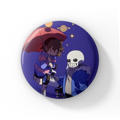 Huy hiệu IN HÌNH Sans Undertale anime chibi dễ thương tiện lợi