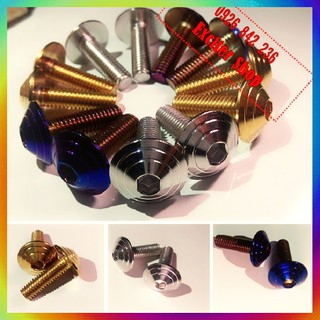 [Exciter Shop] 2 Ốc dù Thái CNC 6 Ly, không bay màu.