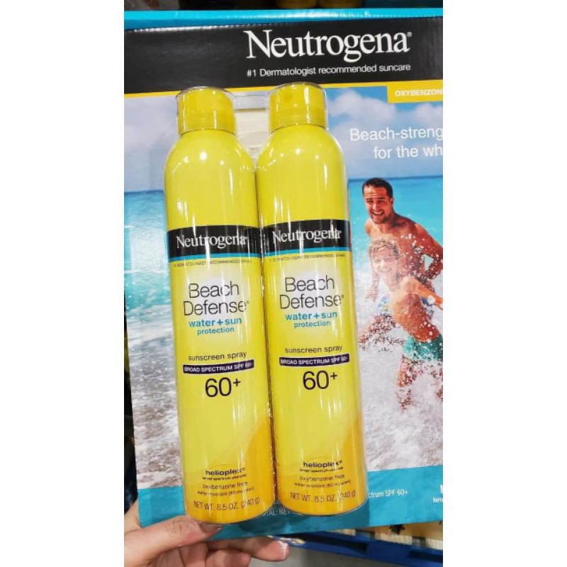 Set 2 chai Chống Nắng Dạng Xịt chống nước Neutrogena Beach - Hàng Mỹ