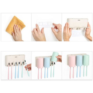 Bộ dụng cụ để bàn chải đánh răng kèm 3 cốc ECOCO