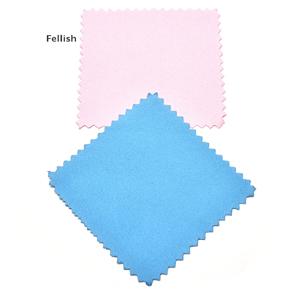 Set 10 khăn lau đánh bóng trang sức màu vàng và bạc 436VN