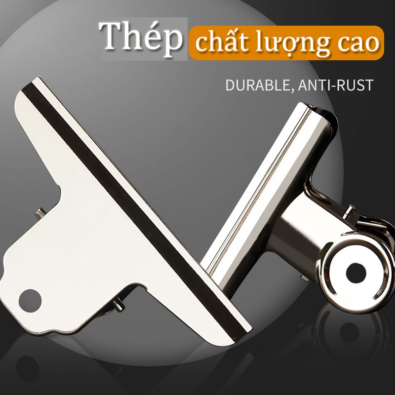 Kẹp cỡ lớn bằng thép không gỉ dùng cho bảng vẽ giữ vé /hóa đơn, kẹp giấy, kẹp sắt lớn kẹp tài liệu