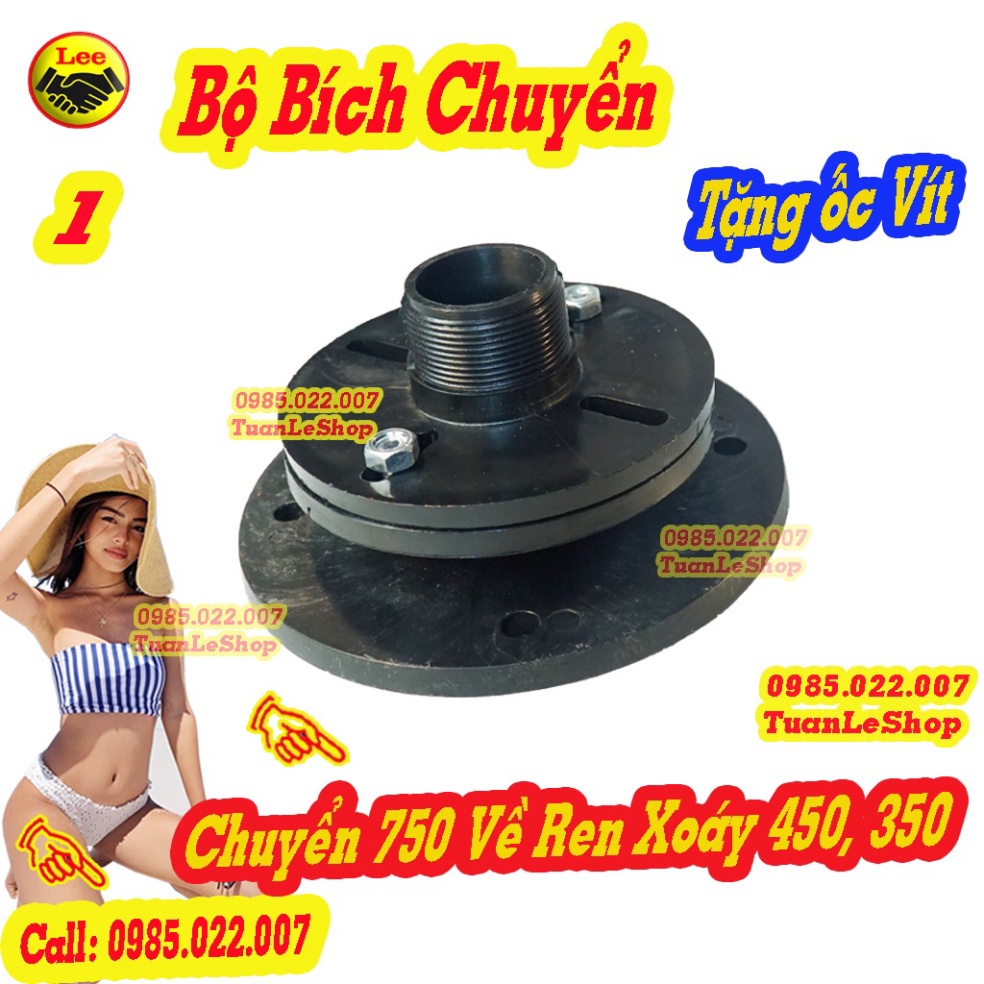 BỘ BÍCH CHUYÊN 750 VỀ REN XOÁY 450,350 – SẢN PHẨM GỒM 1 BÍCH 750 VÀ 2 BÍCH 450 REN NGOÀI – TẶNG KÈM ỐC VÍT