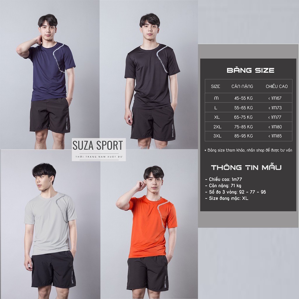 Bộ thể thao nam SUZA SPORT Đồ bộ nam KEEP TRAINING