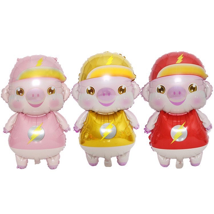 Bóng bay hình Lợn tia sét màu vàng