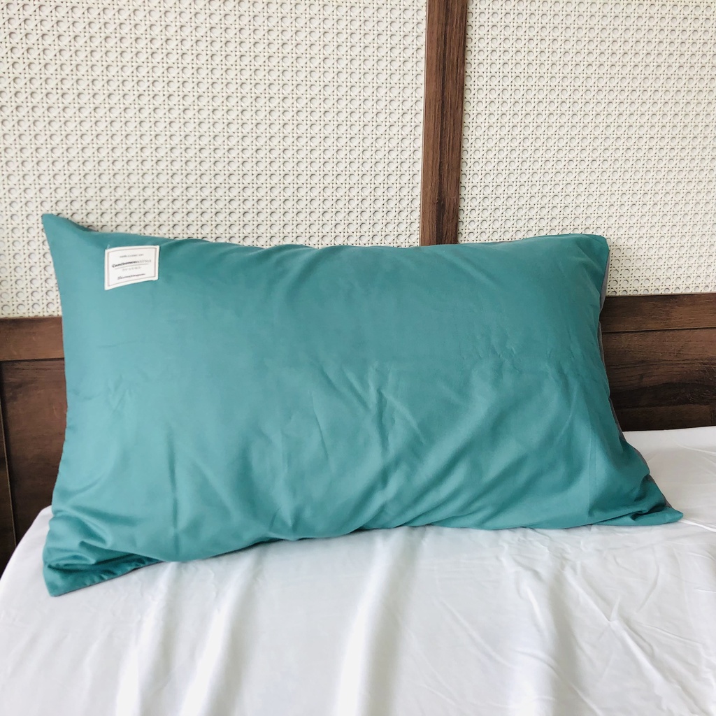 Vỏ gối đầu cotton tici MD.DECOR - Bedding trơn màu basic kích thước 50x70cm