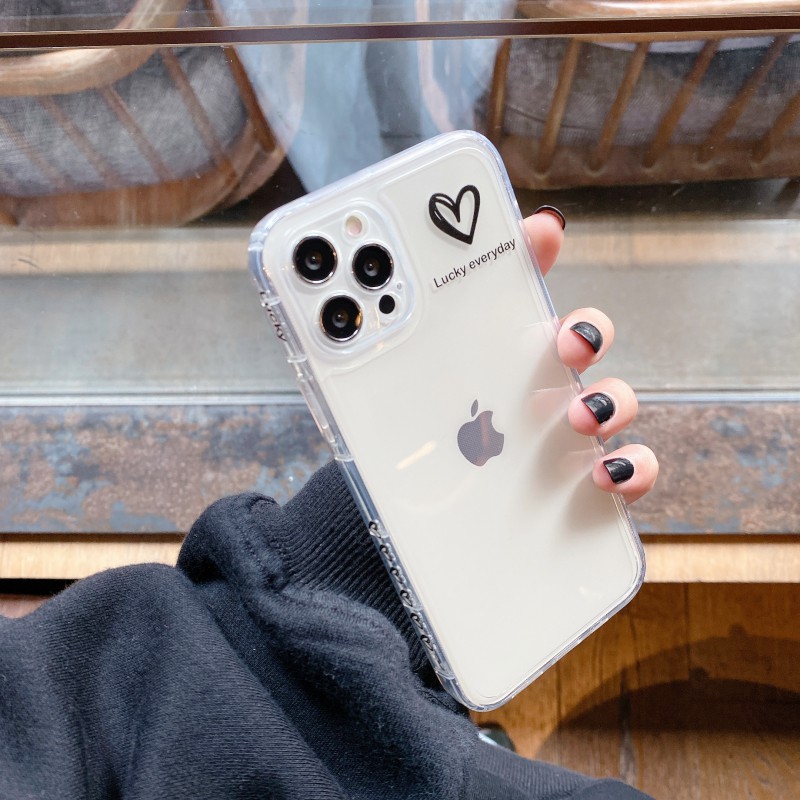 Ốp lưng iphone trong cạnh hình vuông BVC tim 6plus/6s/6splus/7/7plus/8/8plus/x/xs/11/12/pro/max/plus/promax-Awifi B3-12 | BigBuy360 - bigbuy360.vn