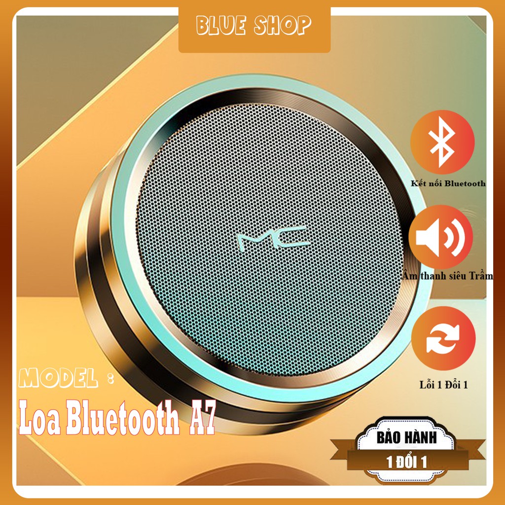 Loa Bluetooth ÂM THANH SIÊU TRẦM, Loa MINI không dây A7 , Kết Nối bluetooth dễ dàng , Lỗi 1 đổi 1 Blueshop