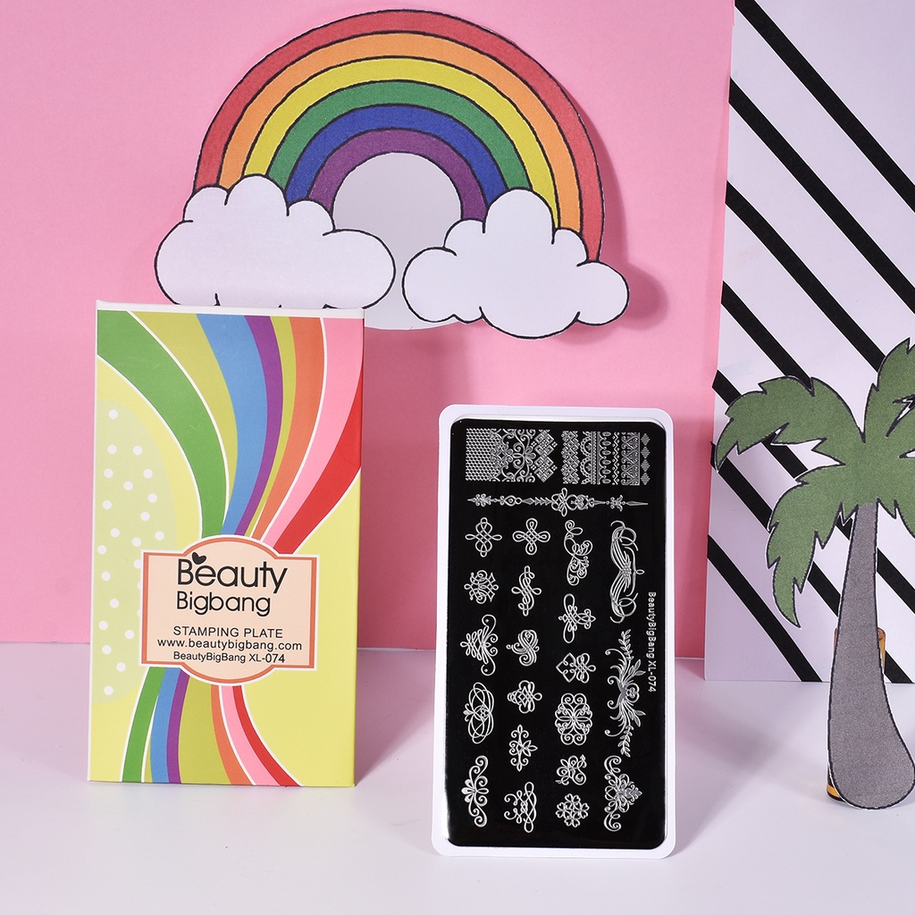 Tấm In Họa Tiết Hình Học Chuyên Dụng Trang Trí Móng Tay XL-074 YR