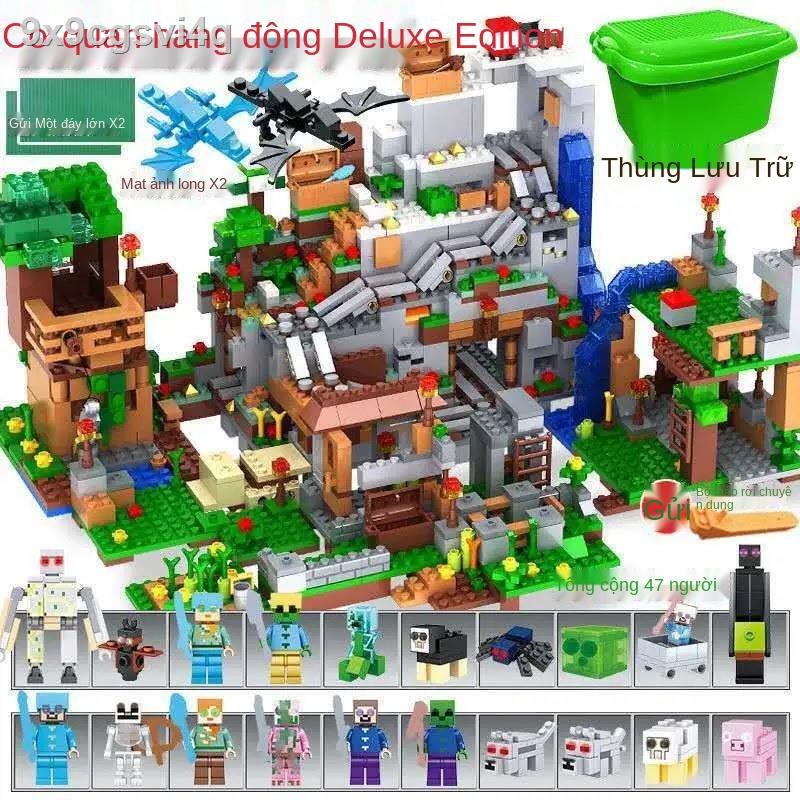 ✥Lego Minecraft Hình khối nhà lắp ghép Ngôi nhà trên cây Steve Village House Đồ chơi giáo dục cho trẻ em