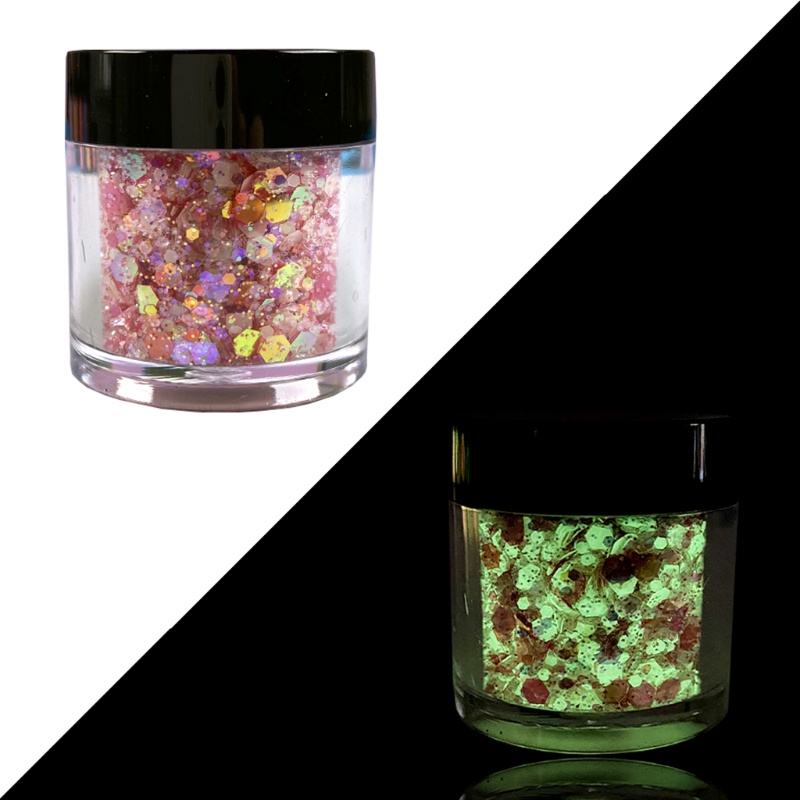 Bột Kim Tuyến Lấp Lánh Phát Sáng Trong Bóng Tối Trang Trí Móng Tay Và Cơ Thể