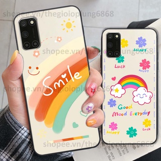 Ốp Oppo A52 / A92 in hình cầu vồng happy smile thỏ cute siêu xinh siêu đáng yêu