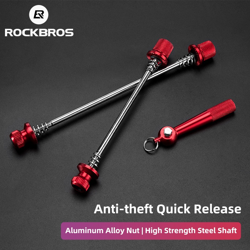 Rockbros Trục Thép Khóa Bánh Xe Đạp Chống Trộm Tháo Lắp Nhanh Tiện Dụng