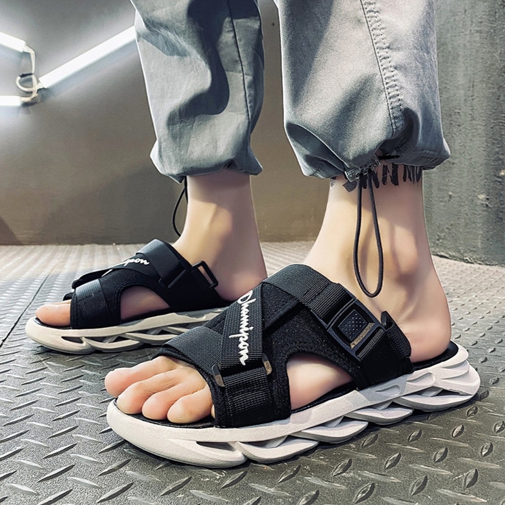 Sandal nam nữ đế xoắn 3D [NEW] quai chéo SD-C01 - quai sau tháo rời