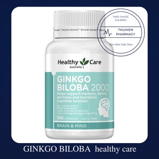 VIÊN BỔ NÃO HEALTHY CARE GINKGO BILOBA 2000mg (Hộp 100 viên)