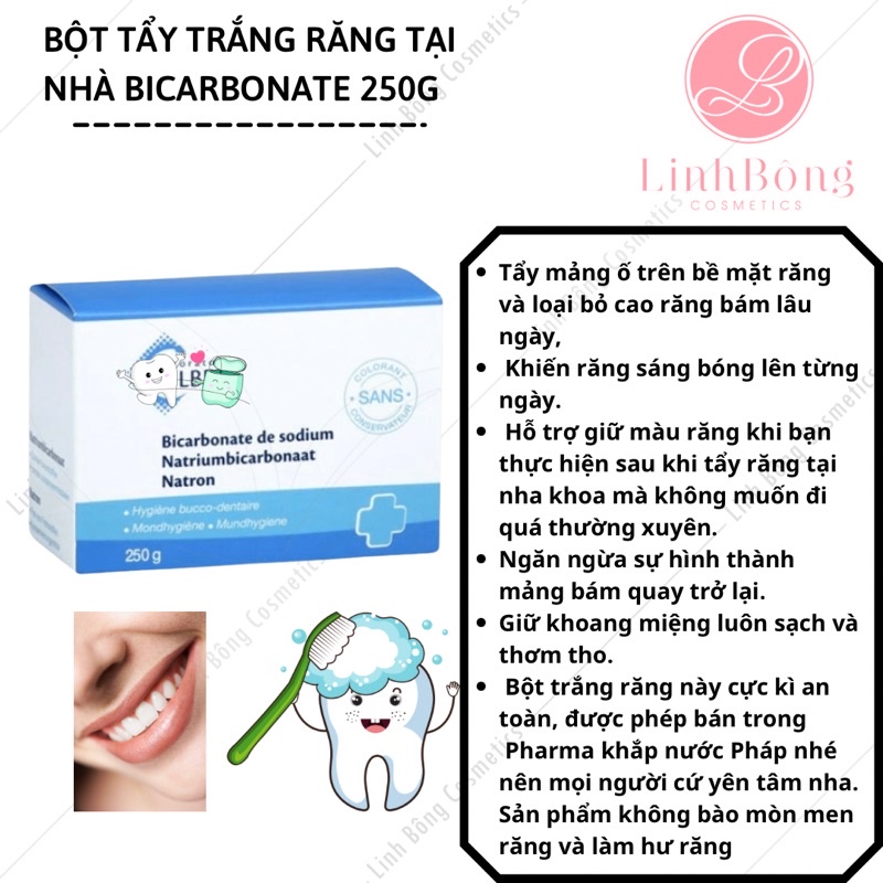 BỘT TẨY TRẮNG RĂNG GILBERT BICARBONATE DE SODIUM (Pháp, đủ bill)