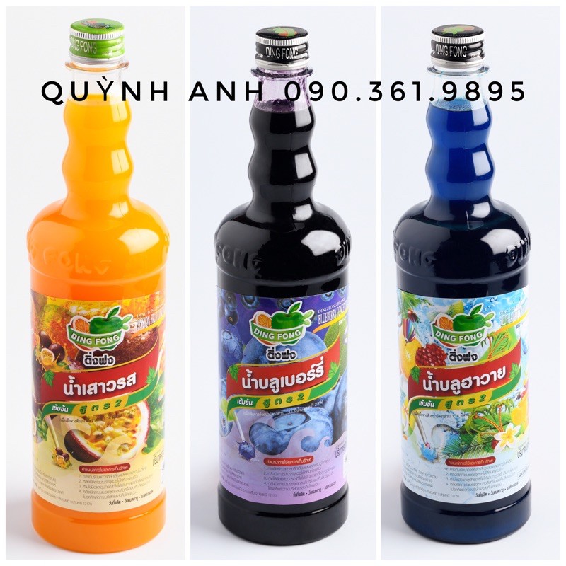 Siro Thái Lan Ding Fong nhiều mùi 755ml