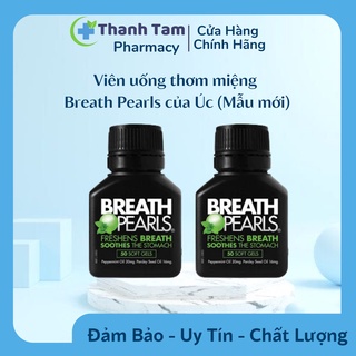 Viên uống thơm miệng Breath Pearls của Úc giảm mùi hôi miệng lọ 50 viên