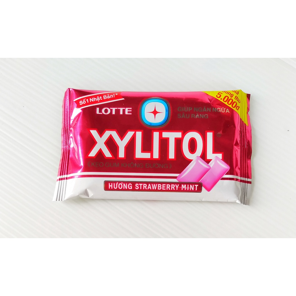 Kẹo cao su không đường Xylitol đủ vị vỉ 11,6g