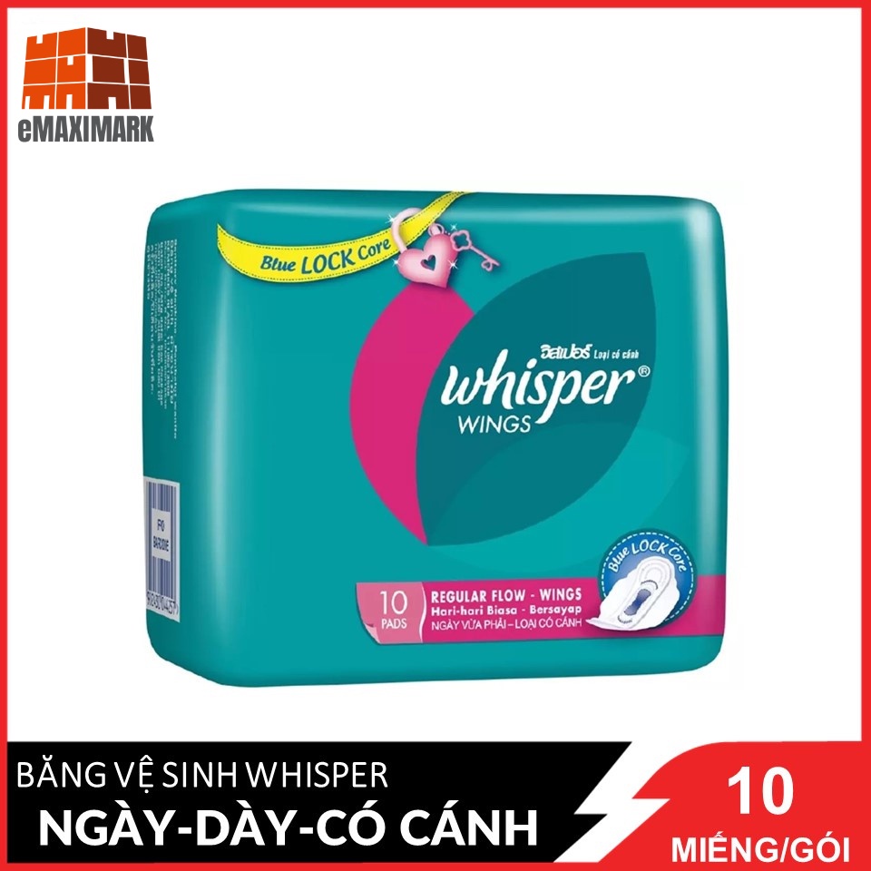 Băng vệ sinh Whisper Cánh dày ngày 10 miếng