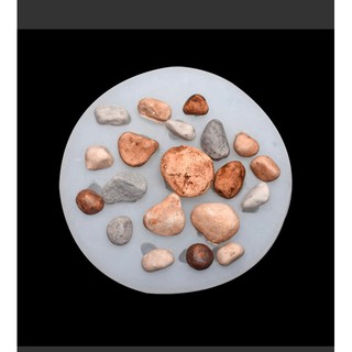 Khuôn Silicone Trang Trí Viên Sỏi 4D - Đổ Socola - Vĩ 20 Viên