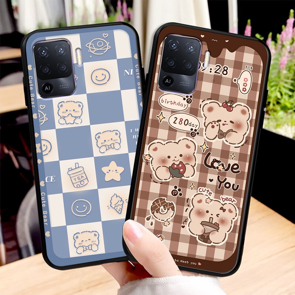 Ốp lưng Oppo A94 in hình 3D GẤU cute be@r, soda, happy day cực hot ,thời thượng