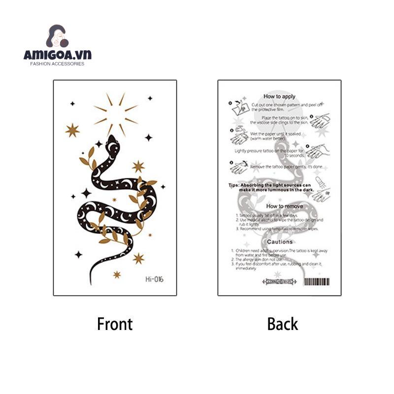 Miếng Dán Hình Xăm Dạ Quang Màu Xanh Dương Độc Đáo Dùng Trang Trí