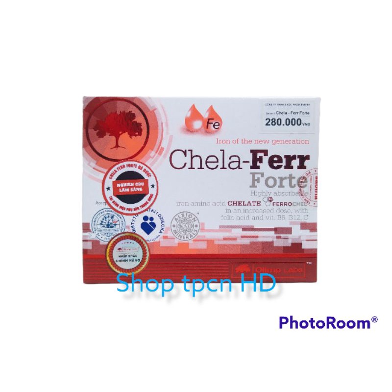 [chính hãng] Sắt Chela Ferr Fort dễ hấp thu, không lo táo bón